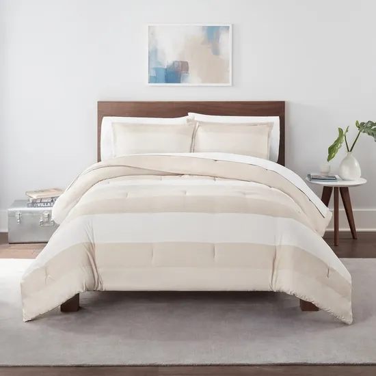 Factory Wholesale Custom High Quality Twill 100% Cotton Stripes Comforter Bedding Sheets Sets