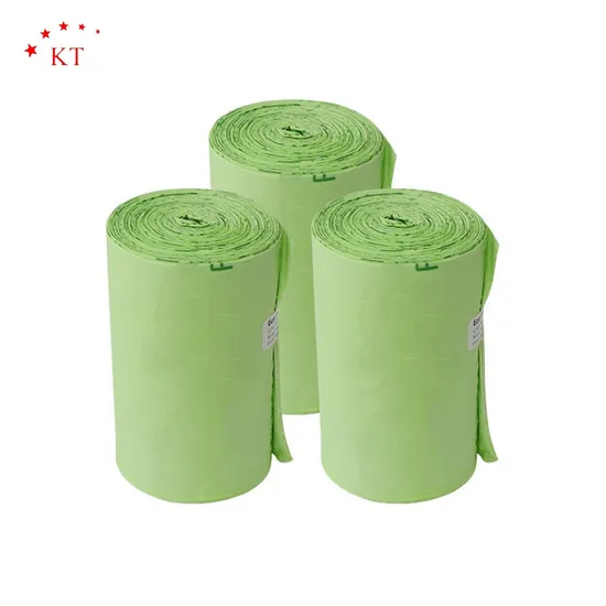 Trash Drawstring Tie-Handle Biodegradable Compostable Plastic Garbage Bag with Household