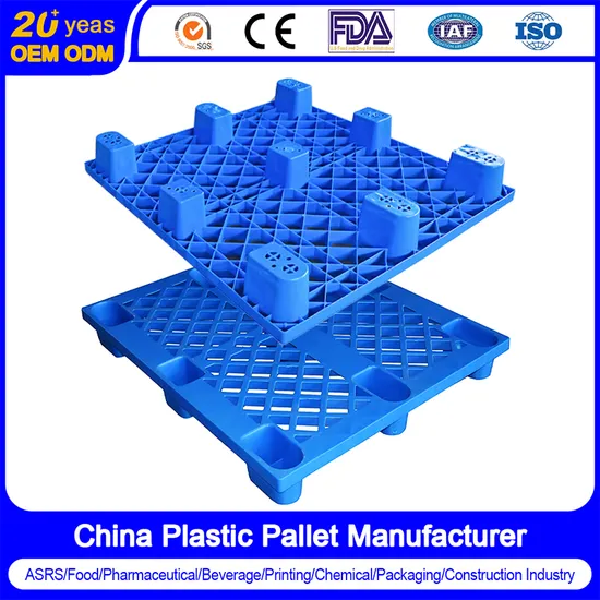Industrial HDPE Logistics/Warehouse Storage Heavy Duty Euro Rackable Stackable One Way Export 2 Drum IBC Anti Oil Spill Containment Hygienic Flat Plastic Pallet