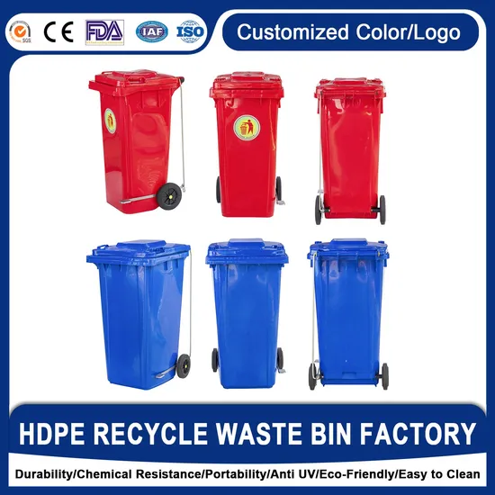 Wheelie Container 120L/240L/360L/660L/1100L Outdoor Recycle Mobile Wheelie/Garbage Bin/Plastic Dust Bin/Waste Bins/Dustbin with Wheels