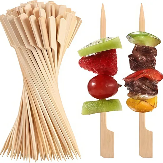 Natural Bamboo Skewers – Perfect for Appetizers, Fruit, and Party Platters Bamboo Stick