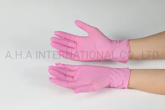 SPA/Tattoo/Salon/Beauty Powder Free Colorful Disposable Nitrile Gloves