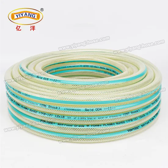 Tonydx Brand PVC Braid Reinforced Hose Food Grade FDA RoHS 2.0 Special Material Processing PVC Hose PVC Reinforced Hose Water Hose PVC Irrigation Water Hose