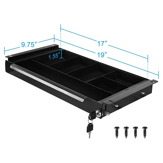 Jh-Mech Under Counter Mounting Metal Bracket Under Desk Drawer
