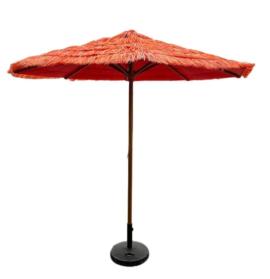 Outdoor Beach Umbrella Artificial Palm Leaf Straw Hawaii Grass PP270 Cm
