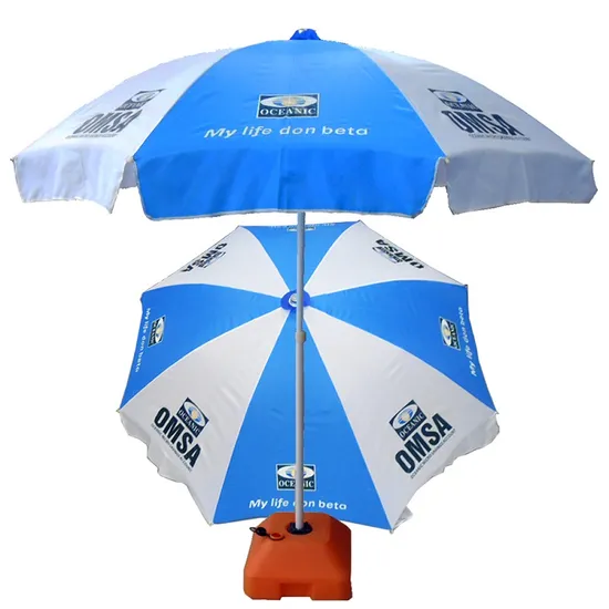 Promotional Beach Umbrella Logo Print Pagoda Beach Umbrella Polyester Umbrella Holder Beach