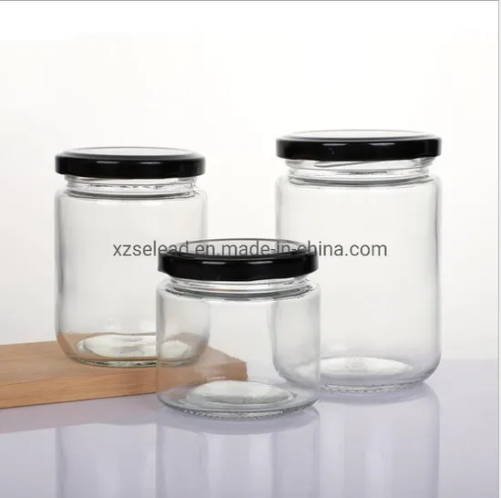 Wholesale 150ml 240ml 350ml 500ml 750ml Flint Cheap Honey Pickles Jam Packaging Glass Jars with Lids