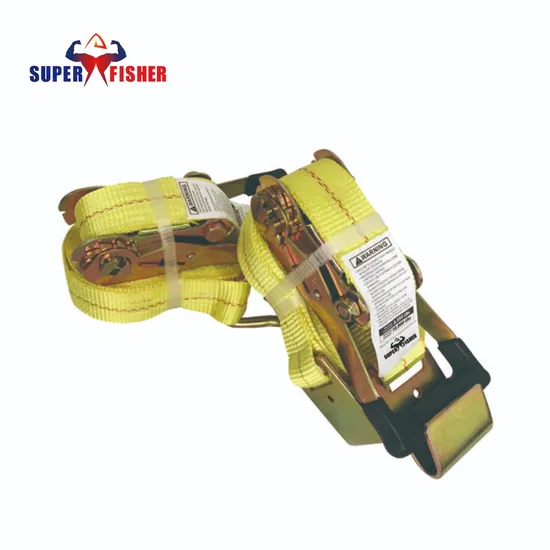 3′′10000dan Flat Hook Ratchet Tie Down Strap Lashing Belt