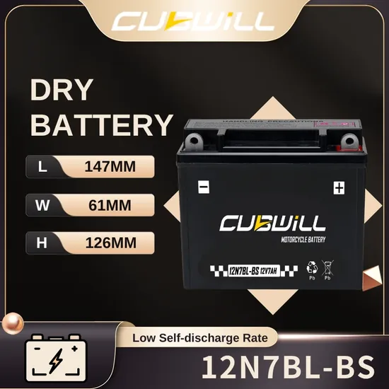 12V 7ah Maintenance Free Lead Acid Storage Battery for Motorcycle