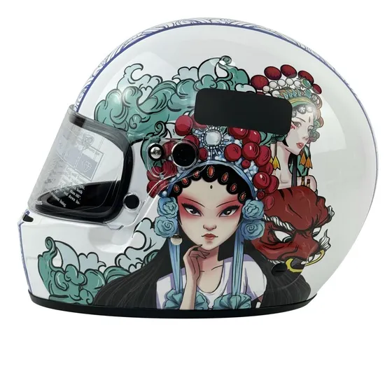 Motor Cross Custom Road Racing Full Face ABS Motorcycle Helmets Head Protection