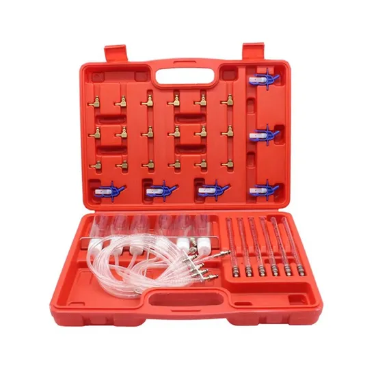 6 Cylinder Diesel Injector Flow Meter Diagnostic Set, Cylinder Common Rail Adaptor Test Tool Leak off Test Kit