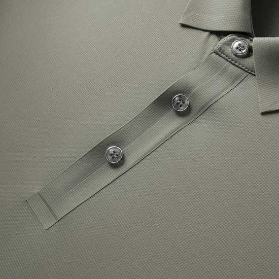 Ice Feeling Mint Silk Nylon Spandex Polo Shirt for Ultimate Comfort