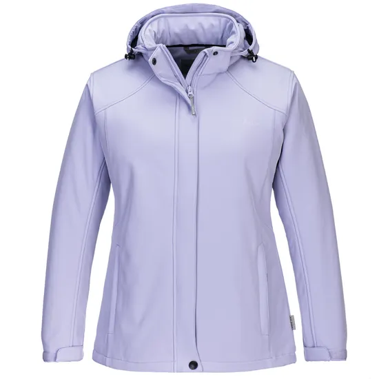 Custom Women Clothing Winter Windbreaker Jacket Purple Waterproof Soft Shell Hoody Jacket