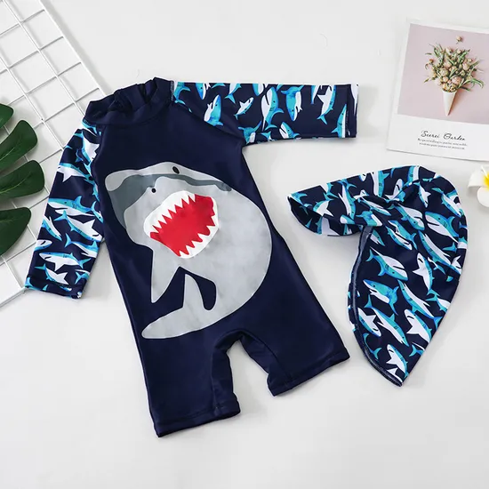 Beach Quick-Drying Children′ S Cartoon Baby Summer Clothes One Piece Boy Swimsuit Swimwear