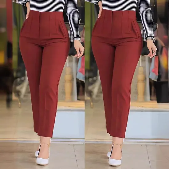 Hot Sale Spring and Autumn Women′s Formal High Waist Casual Trousers Ladies Elegant Business Office Wear Pants