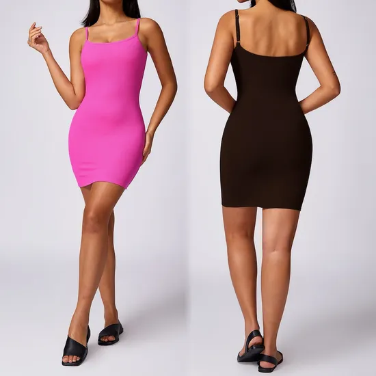 Wholesale Cute Summer Tennis Outfits Mini Travel Dress Athletic Dress for Women, Sexy Daily Cami Dresses with Built-in Bra and Adjustable Straps