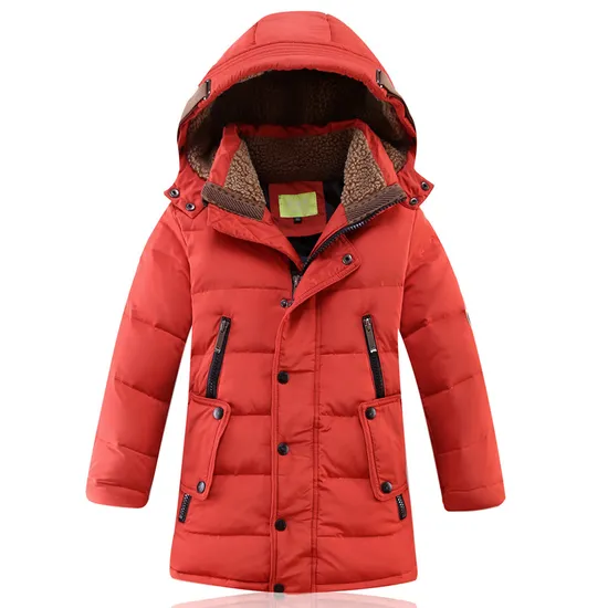 Custom Children′s Winter Jackets Teenage Thicken Warm Coat Toddler Kids Comfortable Long Outwears