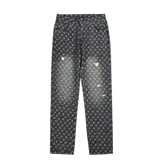 Louiselys Jeans Viutonlys Denim Trousers Mens Jeans Designer Jean Loose Pants High-End Quality Straight Design Retro Streetwear Casual Sweatpants Joggers Pants