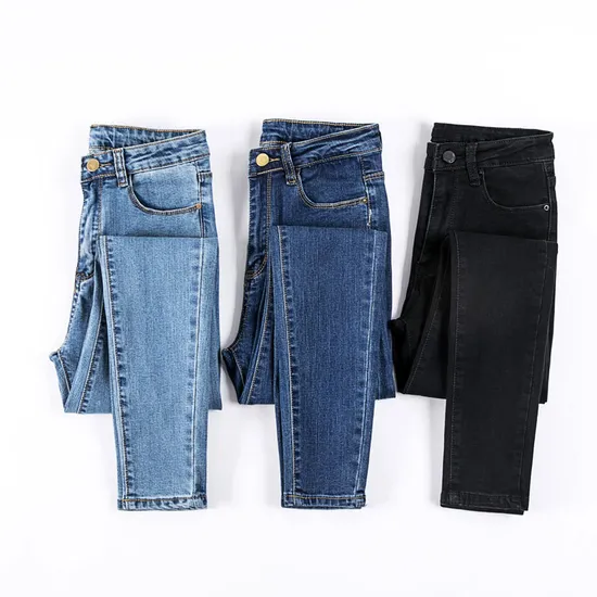Wholesale New Fashion Women Stretch Denim Pencil Jeans Stretch Elastic Trousers Pants High Waist Lady Girls Casual Jeans
