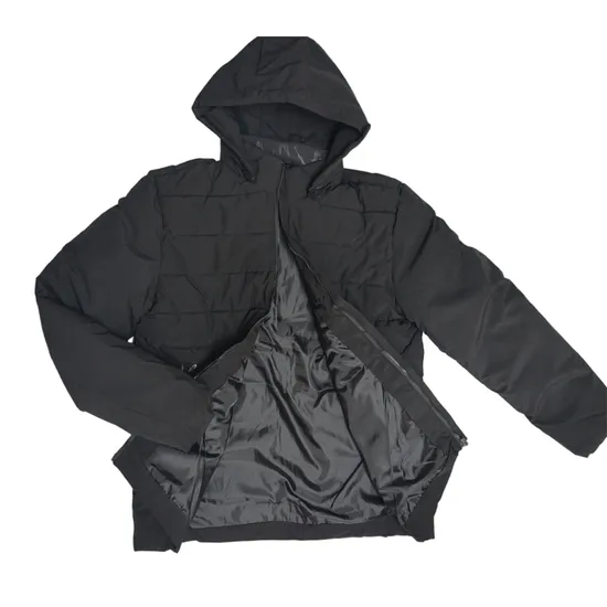 China Factory Man′s Casual Winter Jacket: Quilted Padded Jacket with Plastic Zipper Size L