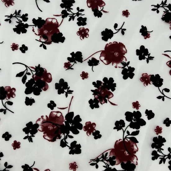 Yigao Textile Flocking Mesh Fabric Wedding Dress Fabric