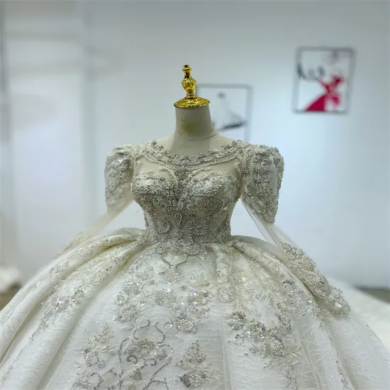 2023 Empire High Quality Factory Custom Bead Embroidery Luxury Wedding Dresses