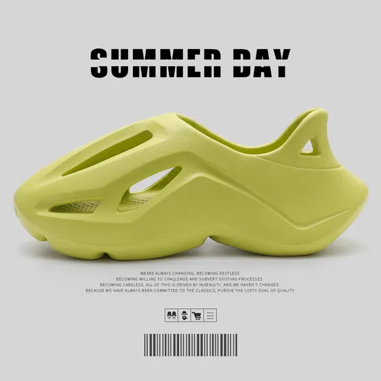 Design Yezzy Foam Runner Slides Slippers Non-Slip Summer Beach Sandals Custom Made Pure Color EVA Yezzy Designer Shoe Slippers