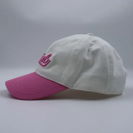 OEKO-TEX STANDARD 100 Custom Wholesale Two Tone Curved Embroidery Letter Baseball Cap