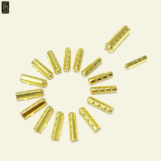 Stock Golden Metal Aglet with Crimping Tool for Shoelace and Hoodie Drawstring