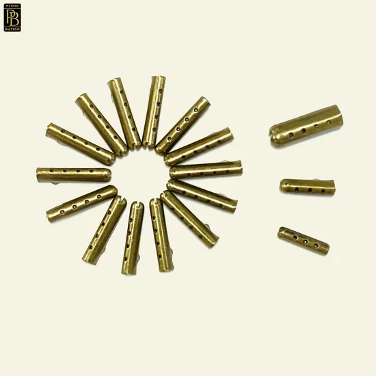 Strong Resistance Bullet Shape Brass Metal Aglet Tip for Shoelace Cord End