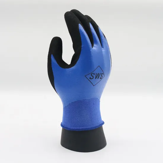 Hhpe Cut Resistant Glove Double Coating Sandy Nitrile Dipped Work Gloves