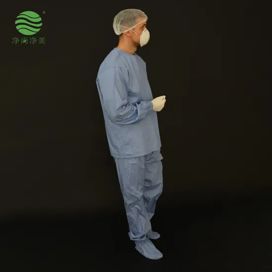 Jsjm1063-2 Supplier Factory 100%Polyester Clean Room ESD Antistatic Clothing Workwear