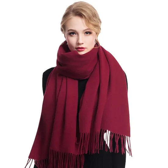 Pure Cashmere Solid Color Unisex Cashmere Scarf