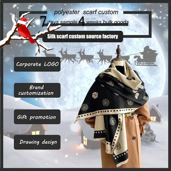 Stylish Winter Shawl Scarf for Women - Warm Printed Design