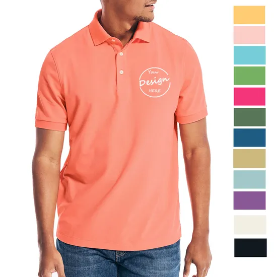 Wholesale High Quality Luxury Men′s Cotton Pique Casual Golf Gym Short Sleeve Polo Shirt From China Factory