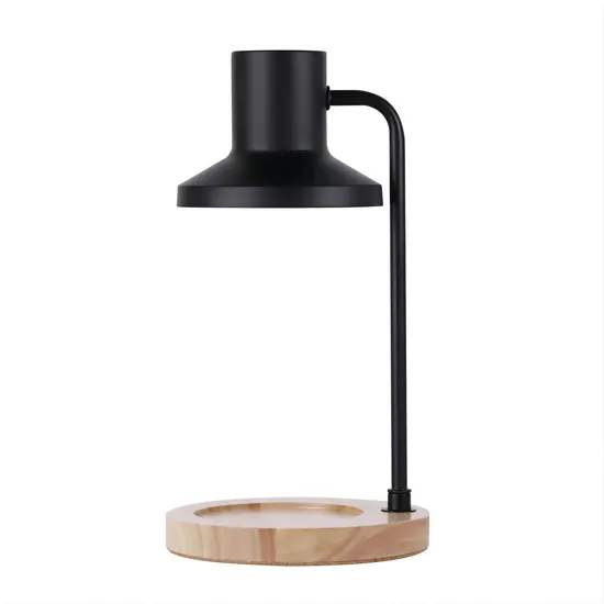 Adjustable Brightness Electric Rubber Wood Base Candle Warmer Lamp