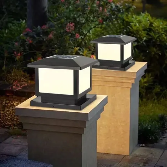 Garden Solar Outdoor Waterproof Courtyard Lights Wall Gate Square Solar Outside Light Pillar Lights