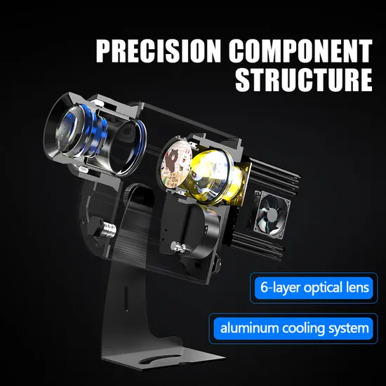 150W Advertising Projector Light Outdoor Waterproof Remote Control Customized Logo Gobo Projector