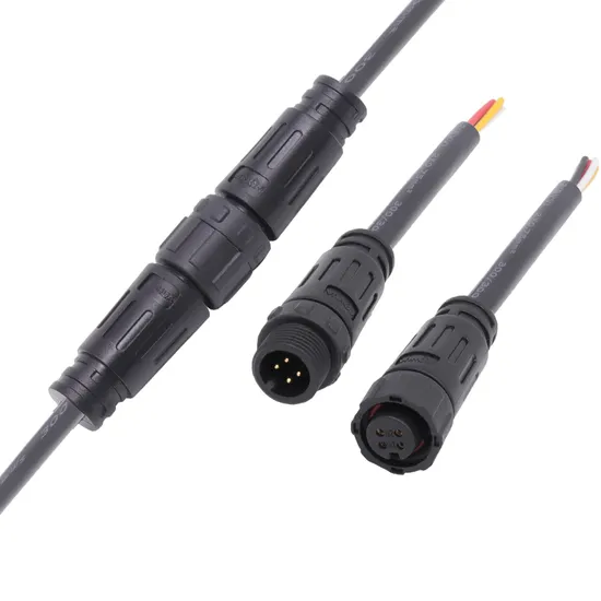 Aohua Factory Sales IP67 Waterproof Cable Connector M12 4pin Male Female Plug/Socket with Cable for Stage Light Waterproof Cable