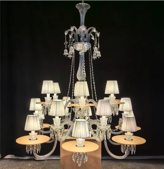 High Quality Number of Lights 18 Crystal Chandeliers Lighting Luxury Floor Stand Chandelier for Wedding