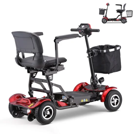 Travel 4 Wheels Elderly Disabled Handicapped 270W Brushless Motor Mobility Scooter