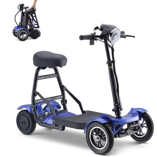 Minimalist Design Folding 350W 36V 4-Wheel Electric Mobility Scooter for Disabled