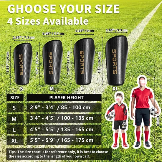 Soccer Shin Guards 1 Pair of Shin Guards with Adjustable Ankle Straps Football Shin Pads