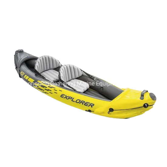 2 Seats PVC Banana Boat Inflatable Kayak Rubber Boat with Paddles