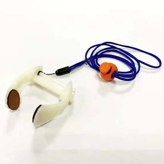 White Diving Nose Clipper Swimming Nose Clip with String Non-Falling