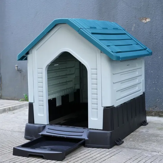 Waterproof Affordable, Collapsible Available for Retail or Wholesale, Fully Functional Plastic Pet Dog House with Door, Toilet, Night Light, Skylight