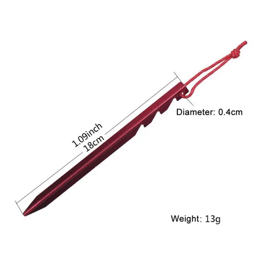 Customized Packing Heavy Duty Aluminium Metal Camping Lightweight Tent Stakes Nail Pegs
