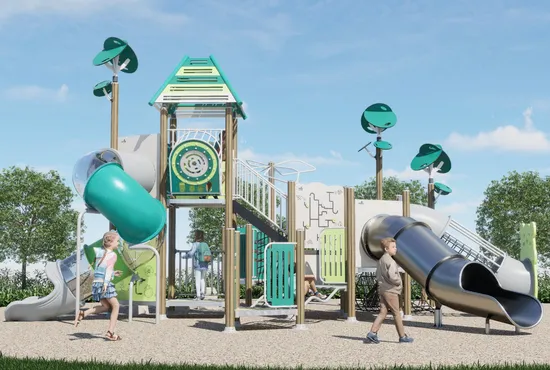 2024 Round Aluminum Alloy Column Children′s Amusement Playground