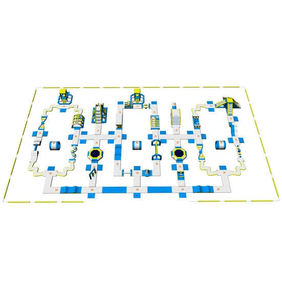 Floating Water Obstacle Course Giant Inflatable Outdoor Playground Equipment