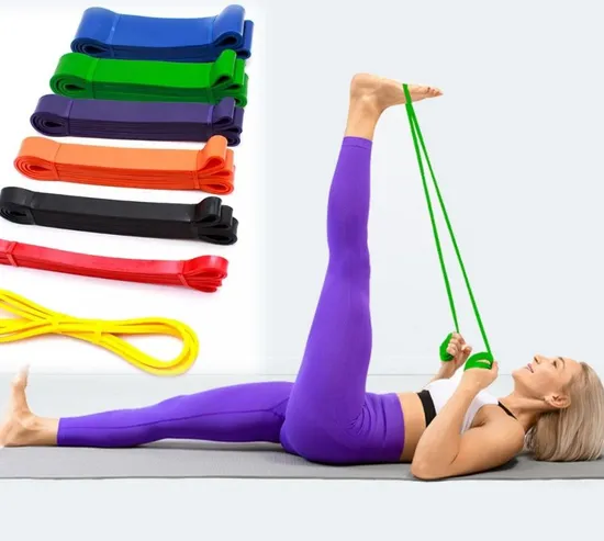 Wholesale Custom Logo Home Gym Latex Fitness Resistance Bands for Yoga Strength Training